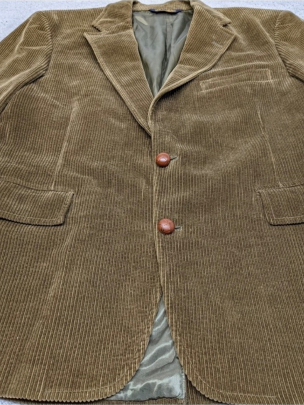 Vintage Brooks Brothers Corduroy Blazer Chocolate Jacket Coat Mens 80s-90s - Picture 8 of 14